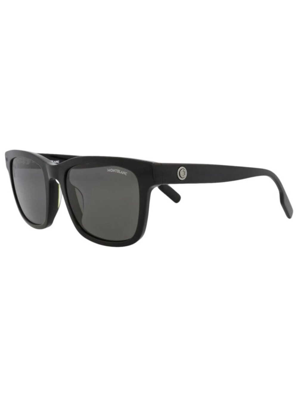 New Montblanc Women's Sunglasses Square Rectangle Acetate Frame Mens Black Black
